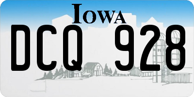 IA license plate DCQ928