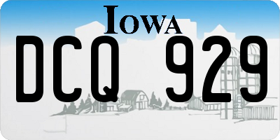 IA license plate DCQ929