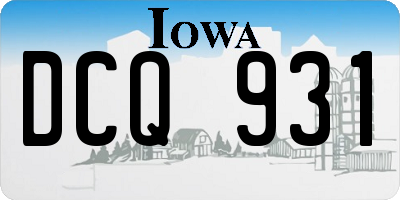 IA license plate DCQ931