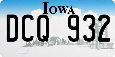 IA license plate DCQ932