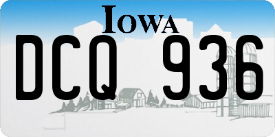 IA license plate DCQ936