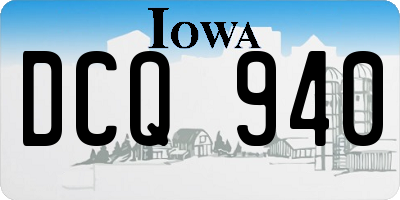 IA license plate DCQ940