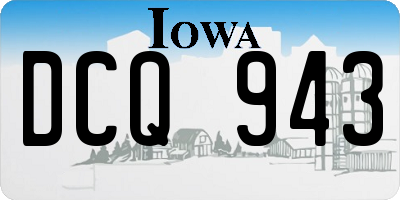 IA license plate DCQ943