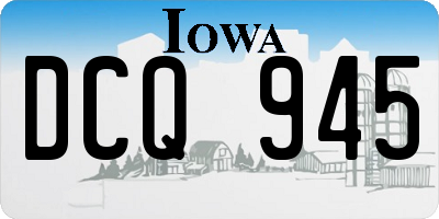 IA license plate DCQ945