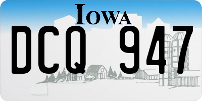 IA license plate DCQ947
