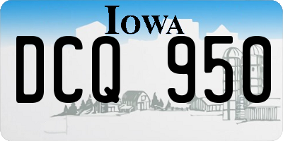 IA license plate DCQ950