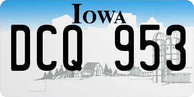 IA license plate DCQ953
