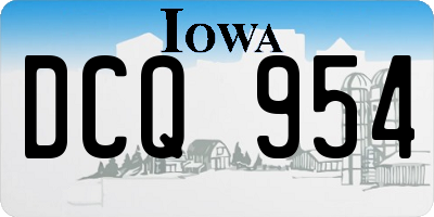 IA license plate DCQ954