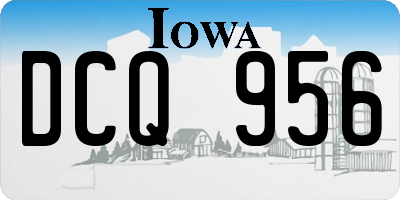 IA license plate DCQ956
