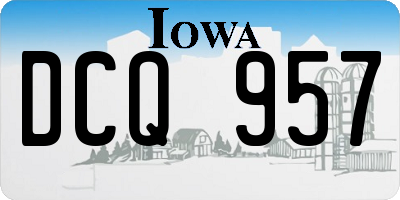 IA license plate DCQ957