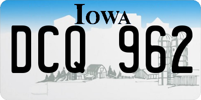 IA license plate DCQ962