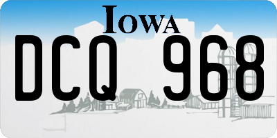 IA license plate DCQ968