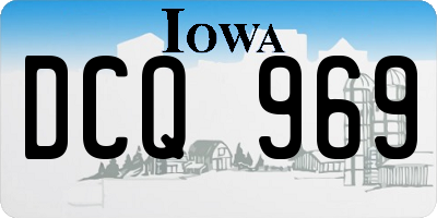 IA license plate DCQ969