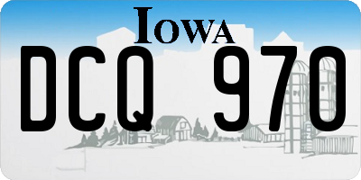 IA license plate DCQ970