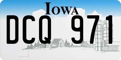 IA license plate DCQ971