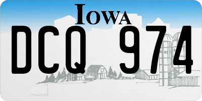 IA license plate DCQ974