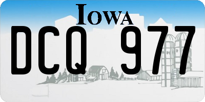 IA license plate DCQ977