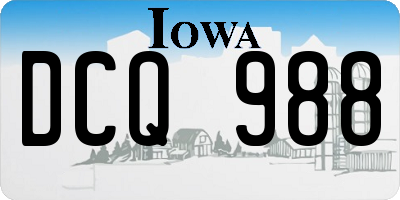 IA license plate DCQ988