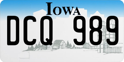 IA license plate DCQ989