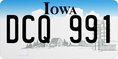 IA license plate DCQ991