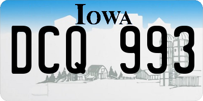 IA license plate DCQ993