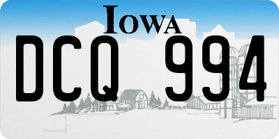 IA license plate DCQ994