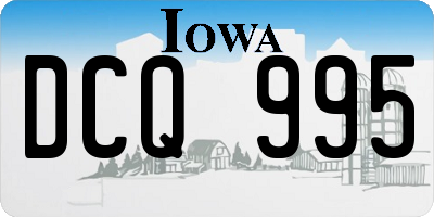 IA license plate DCQ995