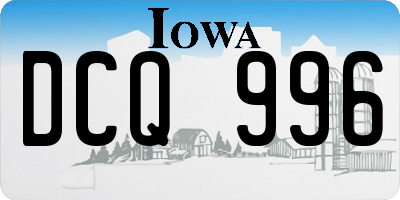 IA license plate DCQ996