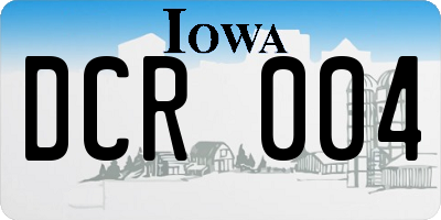 IA license plate DCR004