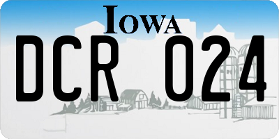 IA license plate DCR024