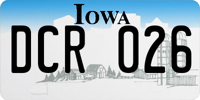 IA license plate DCR026