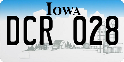 IA license plate DCR028