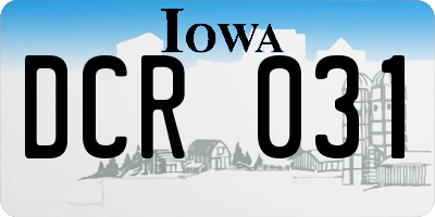 IA license plate DCR031