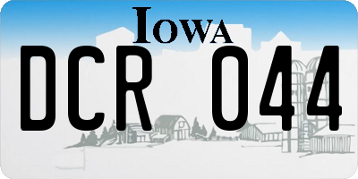 IA license plate DCR044