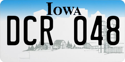 IA license plate DCR048