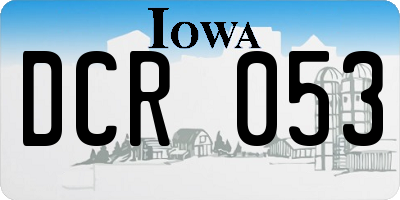 IA license plate DCR053