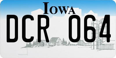 IA license plate DCR064