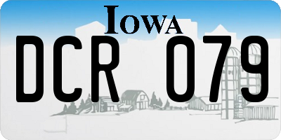 IA license plate DCR079