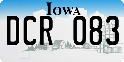 IA license plate DCR083