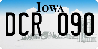 IA license plate DCR090