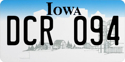 IA license plate DCR094