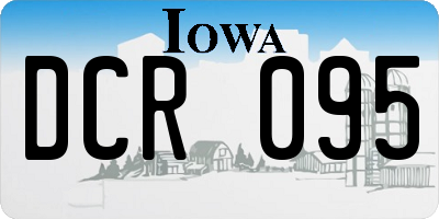 IA license plate DCR095