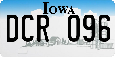 IA license plate DCR096