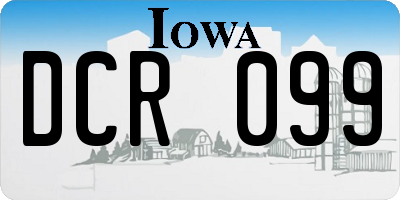 IA license plate DCR099