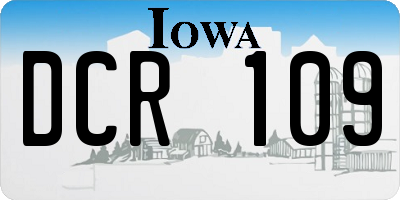 IA license plate DCR109