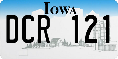 IA license plate DCR121