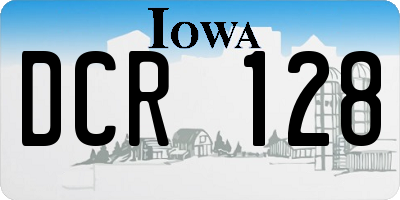 IA license plate DCR128