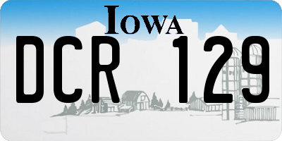 IA license plate DCR129