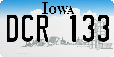 IA license plate DCR133