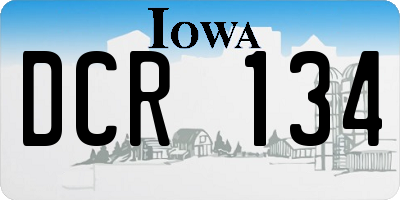 IA license plate DCR134